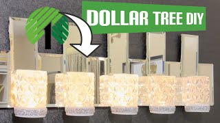 Impressive wall sconces made with Dollar tree LED lights [upl. by Eniarrol]