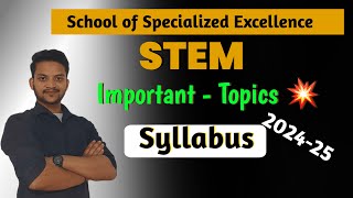 SoSE STEM Syllabus 202425  Latest update [upl. by Htaeh]