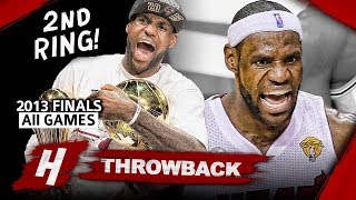 LeBron James 2nd Championship Full Series Highlights vs Spurs 2013 NBA Finals  Finals MVP HD [upl. by Mariam]