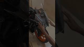 ktm powerparts visor installing ktmrc390 youtubeshorts ktm bikers instagram bikelover love [upl. by Dane]