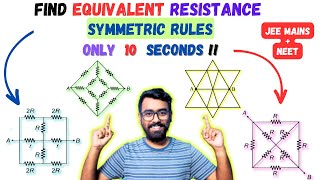 How to Find EQUIVALENT Resistance of COMPLEX Circuit  TRICK AND SYMMETRIC RULES🔥  Class 12 Physics [upl. by Magas]