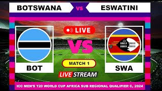 T20 Live  Botswana vs Eswatini Live Cricket Score amp Commentary [upl. by Inna]