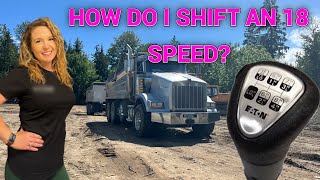 How to shift an 18 speed Eaton Fuller Transmission Down shifting explained on a loaded semi truck [upl. by Eiramanit708]