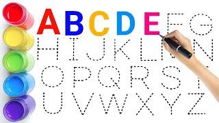 Collection of uppercase amp lowercase alphabet dotted lines ABCD alphabet writing alphabet song A Z [upl. by Baldridge464]