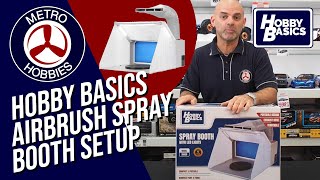 Hobby Basics Airbrush Spray Booth with LED Lights  Quick Set Up [upl. by Lraep]