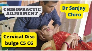 Cervical pain treatment Disc bulge C5 C6 Chiropractic by Dr Sanjay Chiro sanjayunicphysio786 [upl. by Nathaniel]