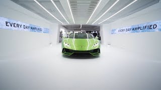 Lamborghini  Huracán EVO Spyder at Fuorisalone [upl. by Einwahr152]