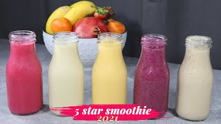 5 leckere Smoothies Varianten einfache Und gesunde Rezept [upl. by Hewart]