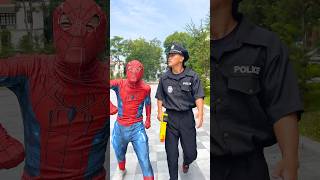 GreenMan comedy Spiderman are afraid of nerf guns❤️😭 [upl. by Maura]