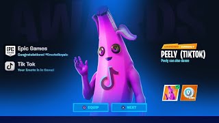 How To Get The quotTIKTOK PEELYquot Skin In Fortnite Fortnite X Tiktok [upl. by Cynthla305]