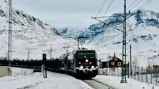 🚂❄️🗻 ABOVE THE POLAR CIRCLE  Train Drivers View NarvikPitkäjärvi [upl. by Phillipp574]