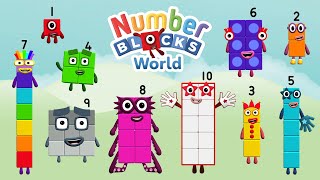 Numberblocks World 1  Meet Numberblocks 110 and Learn How to Trace Their Numerals  BlueZoo Games [upl. by Irama]