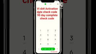 vi sim card Activation date check ussd code  vi sim card 90 days complete check code sim [upl. by Arika]