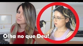 Como fazer mechas sozinha em casa Será que consegui bleaching my hair [upl. by Celle]