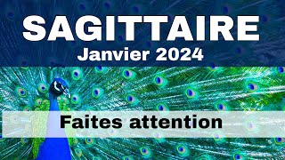 ♐ SAGITTAIRE ♠️♥️ Janvier 2024  quot Faites attention  quot [upl. by Aicilef]