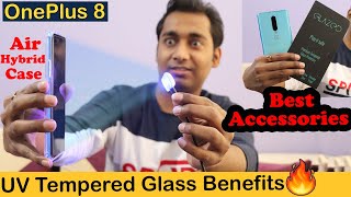 Oneplus 8 UV Curved Tempered Glass  Best Oneplus 8 ShockProof Case  Glazedinc Screen Protector [upl. by Eckblad]