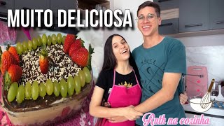 MELHOR RECEITA 🤤 bombom na travessa de morango com uva❤️ Ruth na Cozinha Ep1 [upl. by Juieta]