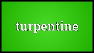 Turpentine Meaning [upl. by Socin511]