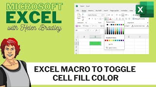 Excel Macro Change Cell Fill Color On amp Off  Quick amp Easy Toggle Macro [upl. by Boor]