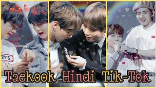 Taekook 🐰❤🐯 Hindi Mix TikTok Videos 😍 Taekook Best Couple tiktok video  By Vminkook 😘 [upl. by Llenahc]