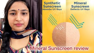 Mineral sunscreen review newvideo skincare ytshorts viralvideo [upl. by Ynettirb755]