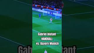 Gabriel handball in Arsenal 22 Bayern Munich controversial noncall for quotkids mistakequot [upl. by Canica]