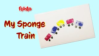 DIY Sponge Train  Sensory Play  Easy Crafts For Kids  Kids Learning Videos [upl. by Rice481]