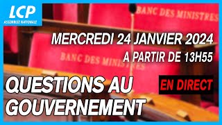 Questions au Gouvernement à lAssemblée nationale  24012024 [upl. by Averil]