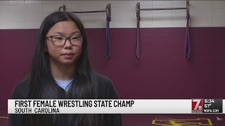 Woodruff High School wrestler makes history at state championship [upl. by Sibella965]