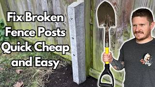 How to Fix a Broken Fence Post Quickly and Easily [upl. by Aihsekram916]