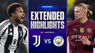 Juventus vs Man City Extended Highlights  UCL League Phase MD 6  CBS Sports [upl. by Ayotna]