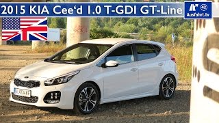 2015 Kia Ceed 10 TGDI GTLine  Test Test Drive and InDepth Review English [upl. by Euqinor]