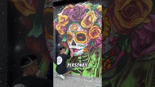 Murales para el Cementerio Municipal UrbanArt StreetArt Painting Mural Mexico DiadeMuertos [upl. by Suaeddaht]