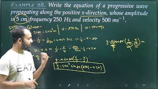 Ex28 Wave numericals 11th from SL Arora Write the equation of a progressive wave propagating along [upl. by Zippel]