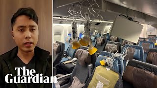 Going completely horizontal passengers on Singapore Airlines flight hit by turbulence [upl. by Sheena]