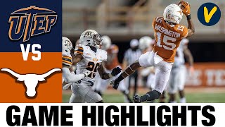 UTEP vs 14 Texas Highlights  Week 2 College Football Highlights  2020 College Football [upl. by Sidoeht]