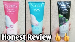 Ponds New Packaging Facewashes  Anti Acne White Beauty Pure Bright Face Wash  Honest Review [upl. by Adnilim366]