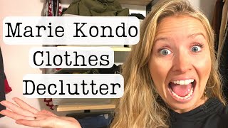 Marie Kondo WHOLE HOUSE Declutter  Day 1 💃Clothing [upl. by Nitas]