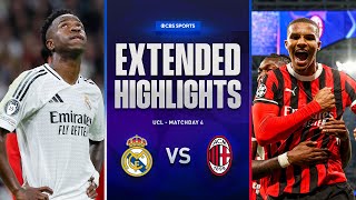 Real Madrid vs AC Milan Extended Highlights  UCL League Phase MD 4  CBS Sports Golazo [upl. by Etsirhc]