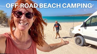 Winderabandi Point  Off road beach camping on the Ningaloo Reef  4x4 Sprinter van [upl. by Eenet]