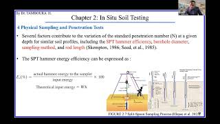 Foundation EngineeringChapter 2 In Situ Soil Testing Part4Standard Penetration Test SPT [upl. by Anirrok819]