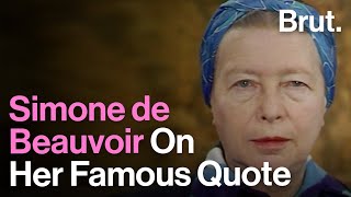 Simone de Beauvoir Explains quotOne is Not Born but Rather Becomes a Woman” [upl. by Chlori771]