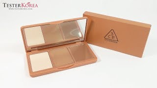 TESTERKOREA STYLENANDA 3CE FACE CONTOUR TUNING PALETTE TAWNY [upl. by Ilan]