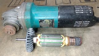 Slow Angle Grinder Makita 9553B Restoration [upl. by Forland]