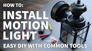 How to Install Exterior Light – DIY Exterior Motion Light Installation – Motion Security Light [upl. by Maurita]