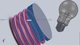 SolidWorks Tutorial 27 Light Bulb E27 modelling assembly part12 [upl. by Trace]