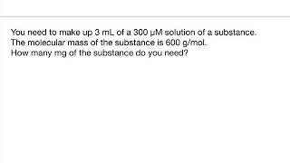 Another molarity calculation [upl. by Sheply]