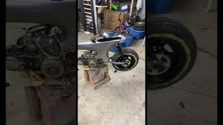 CT70 SWAP WHIT110cc PITBIKE ENGINE first start [upl. by Jarad]