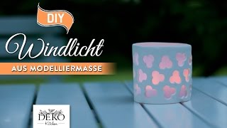 DIY Windlicht aus Modelliermasse selber machen How to Deko Kitchen [upl. by Niple]