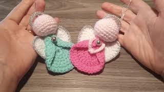 Angelo Uncinetto Amigurumi 👼🏻 Tutorial Natale 🤍 Angel Crochet Christmas  Angelito Navidad Crochet [upl. by Ruprecht248]